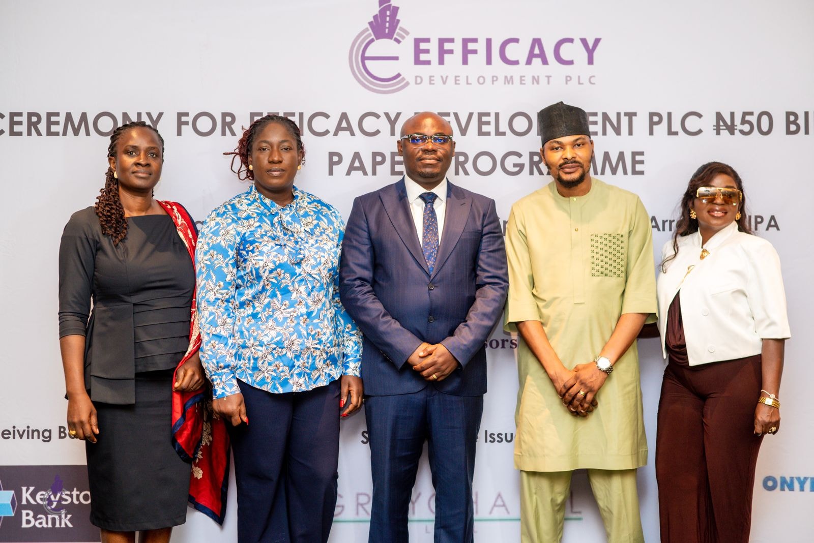 Efficacy representatives and partners at a company event